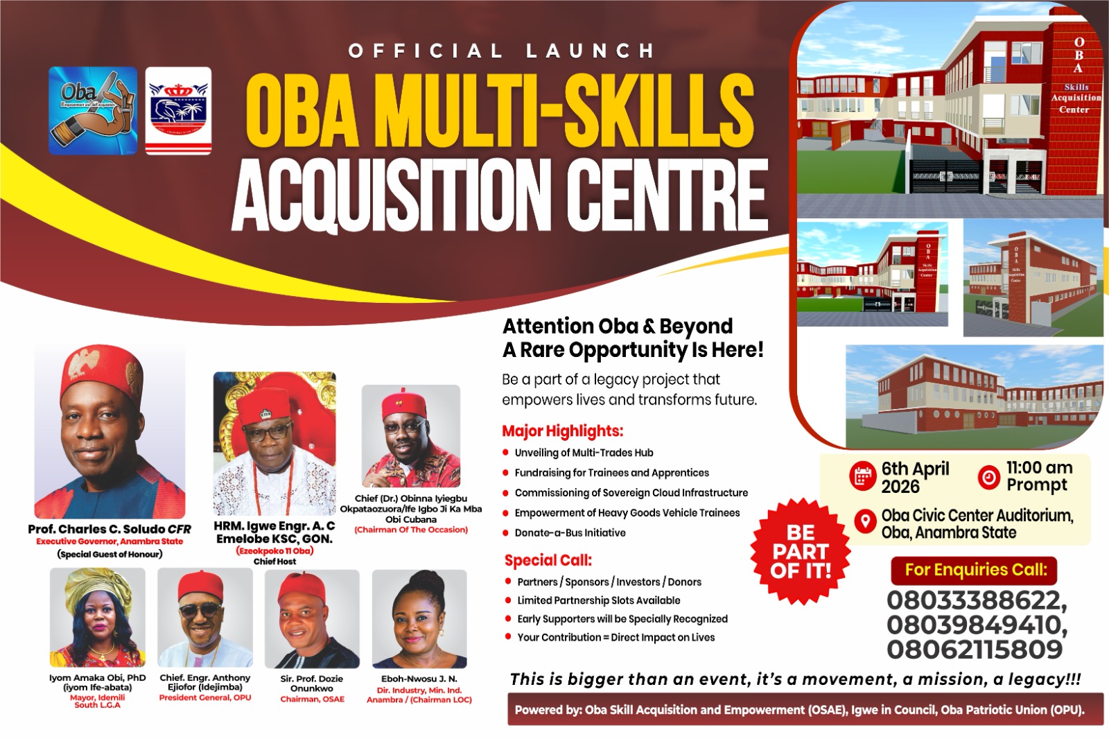 Official Lunch of Oba Multi-Skill Acquisition Center